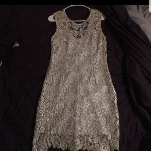 Silver lace formal